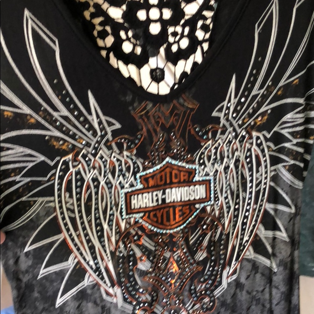 Harley Davidson Bling Top. Fits like a medium.